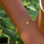 Buy gold-plated double-chain bracelet
