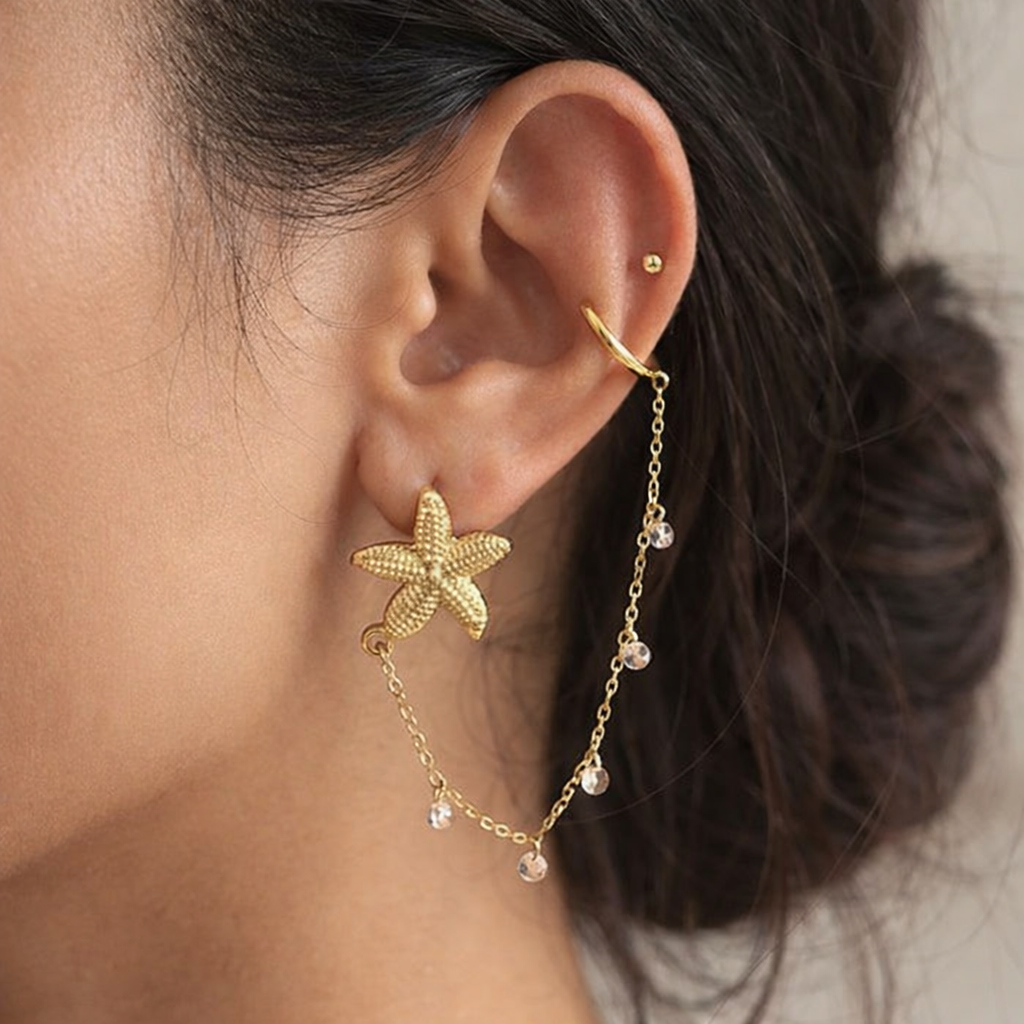Sea Dangling Ear Cuff Earring