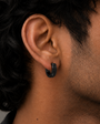 Prism Rim Hoop Earring -Black