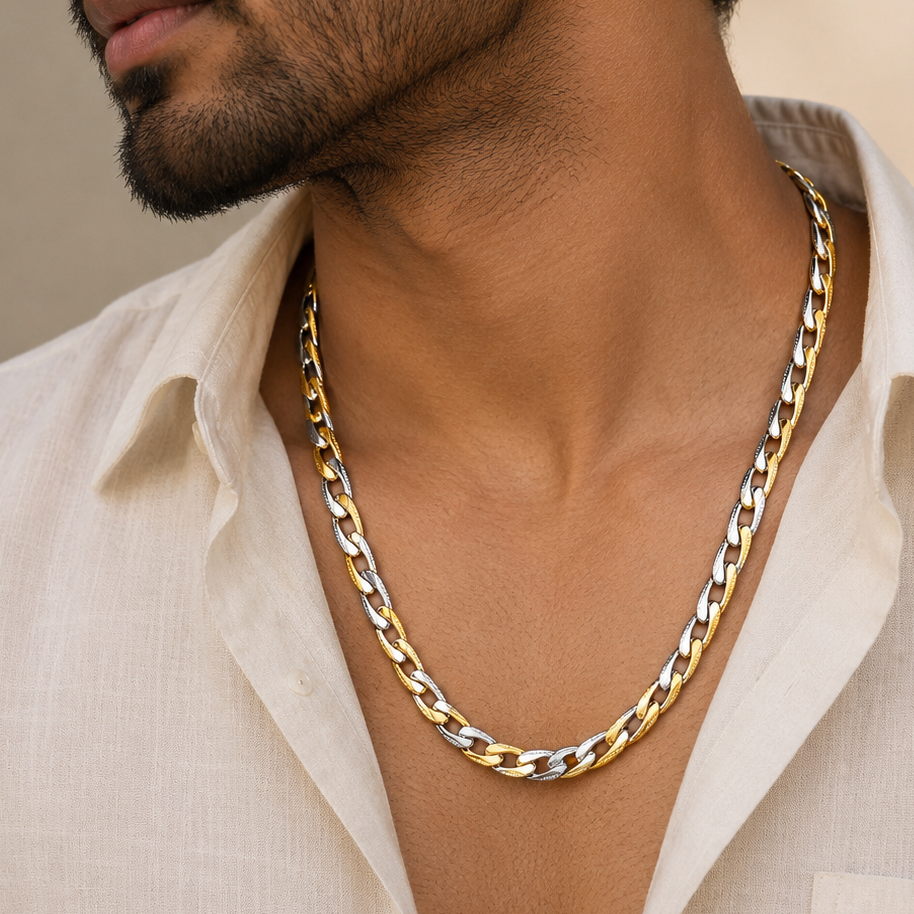 Edge Link Chain - Dual Tone