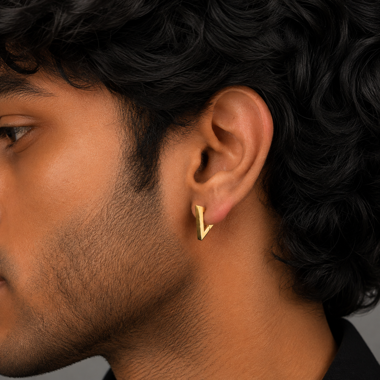Triangle Hoop Earring