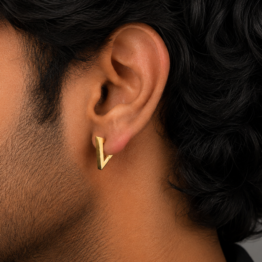 Triangle Hoop Earring