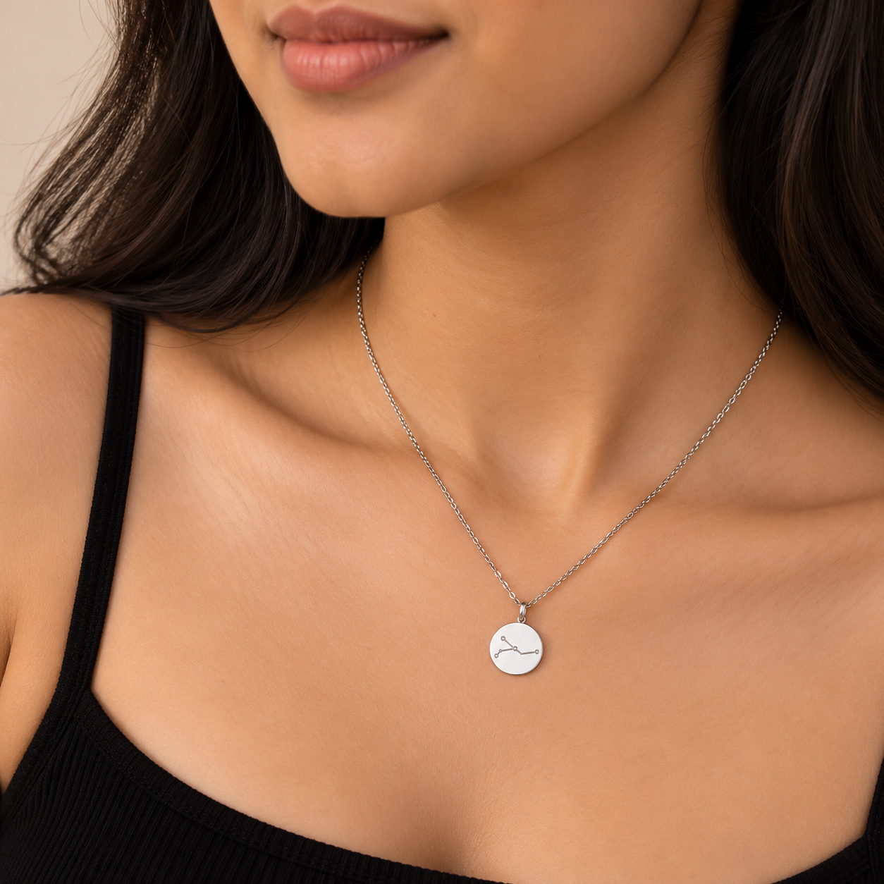 Engravable Zodiac Star Necklace - S