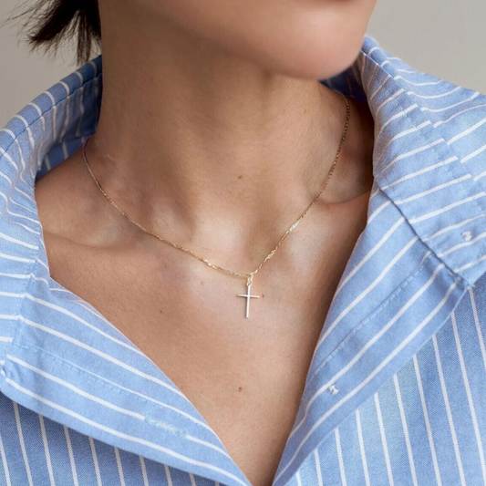 Classic Cross Necklace - Gold