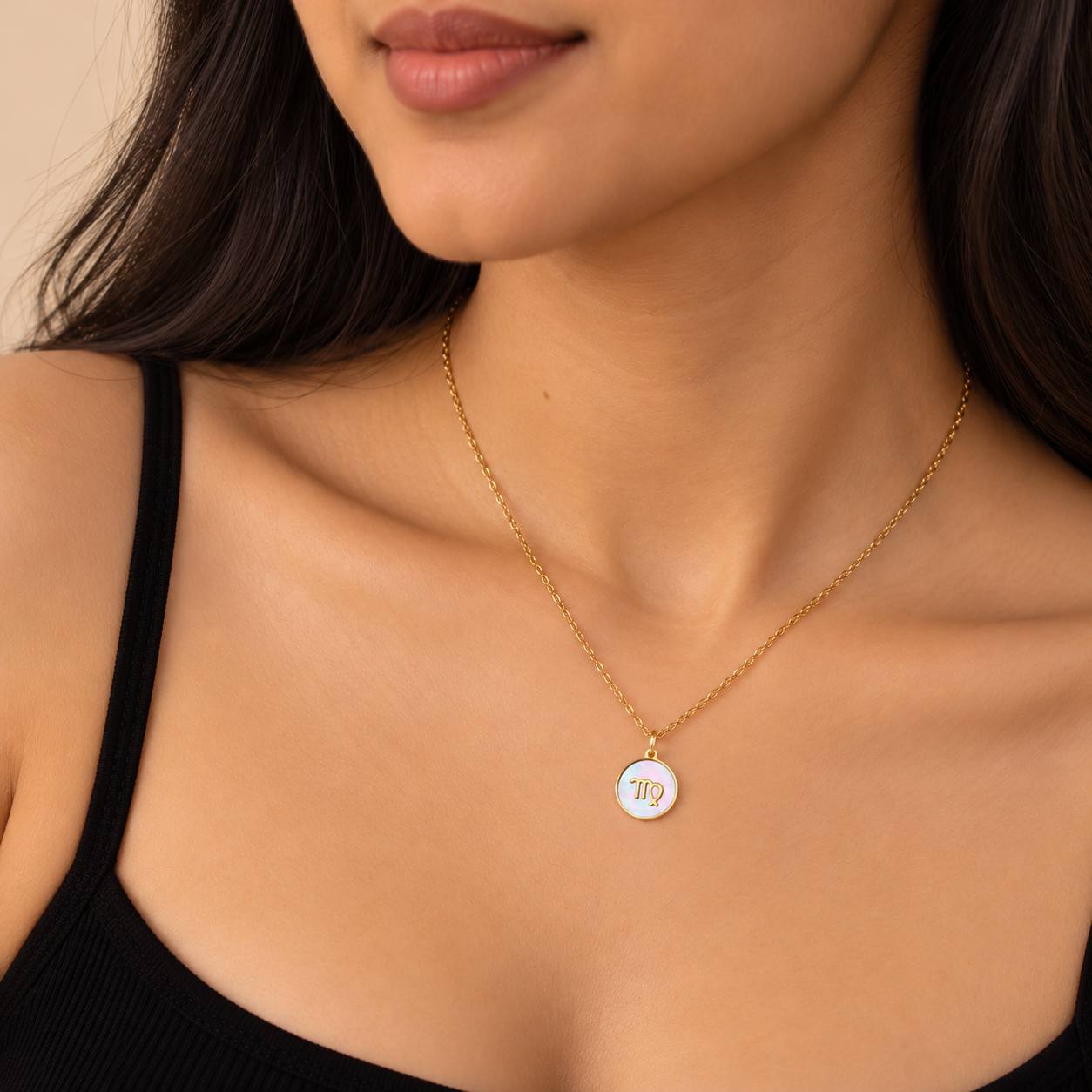 Engravable Zodiac Necklace - Gold