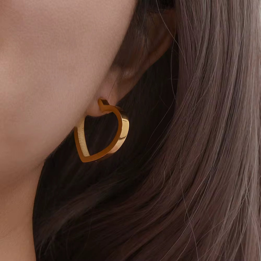Heart Hoop Earring