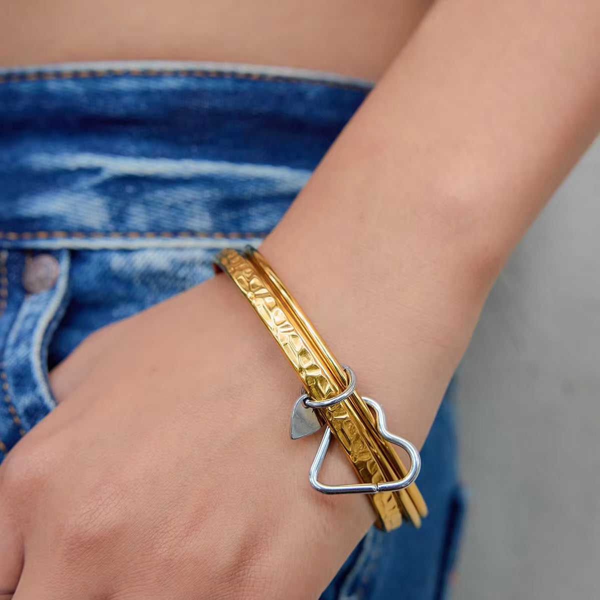 Heart Stacking Bangle