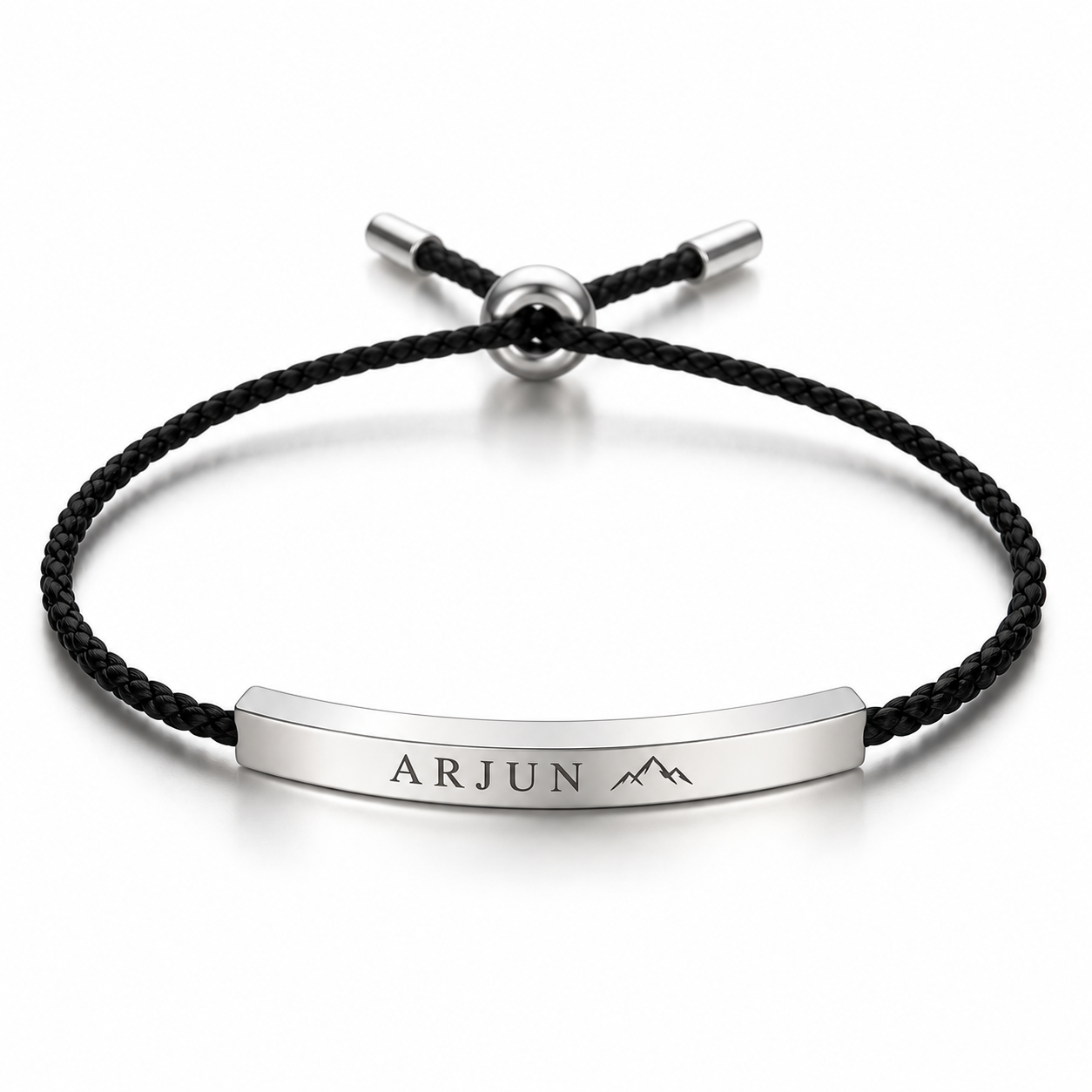 Engravable Rope Bracelet - Black - S