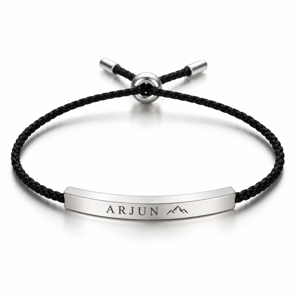 Engravable Rope Bracelet - Black - S