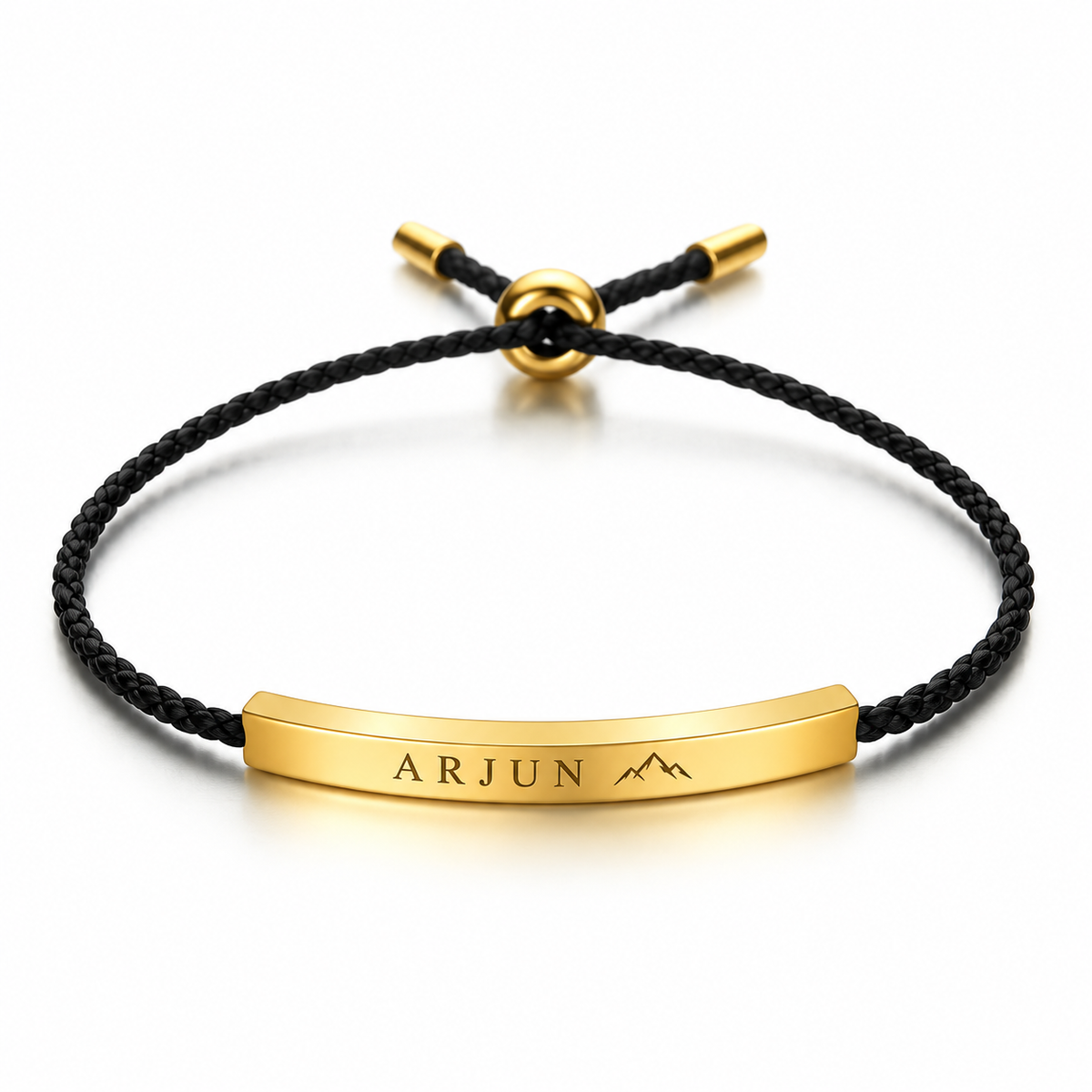 Engravable Rope Bracelet - Black - G