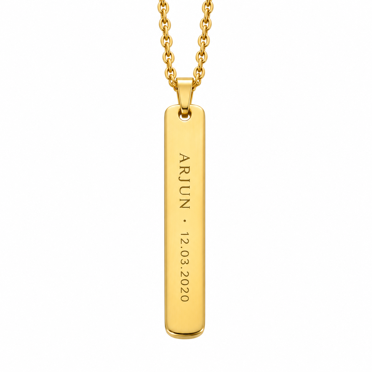 Engravable Bar Chain - Gold