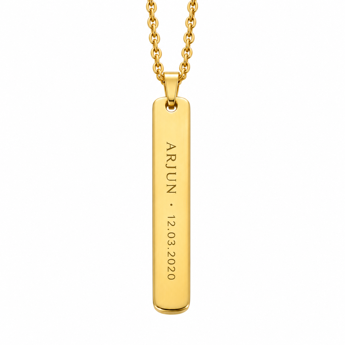 Engravable Bar Chain - Gold