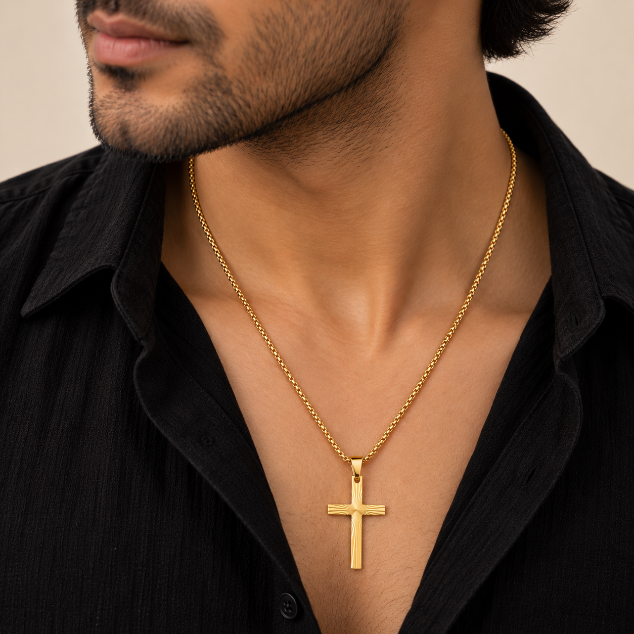 Solstice Cross Chain - Gold