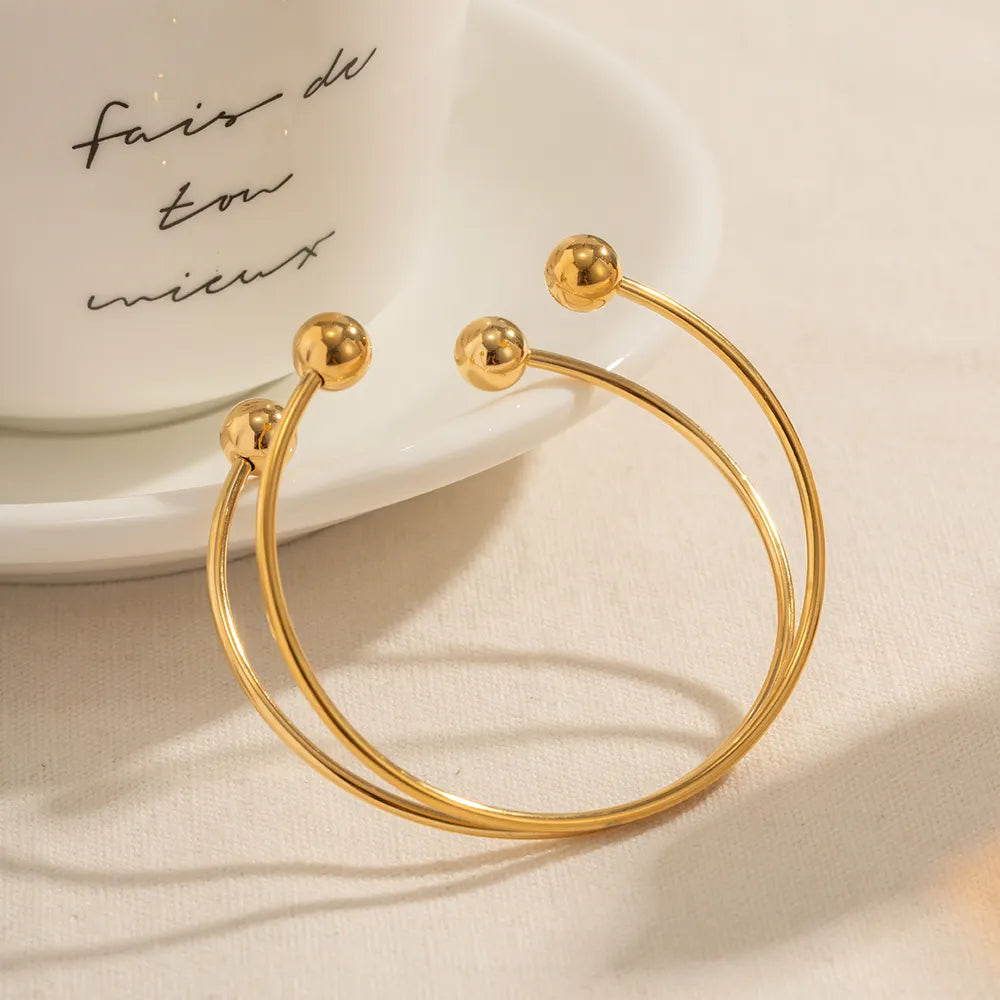 Orb Layered Bead Kada Bangle