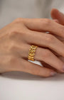 Textured leafy Resizable Ring