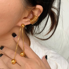 Orb Dual Dangling Earring