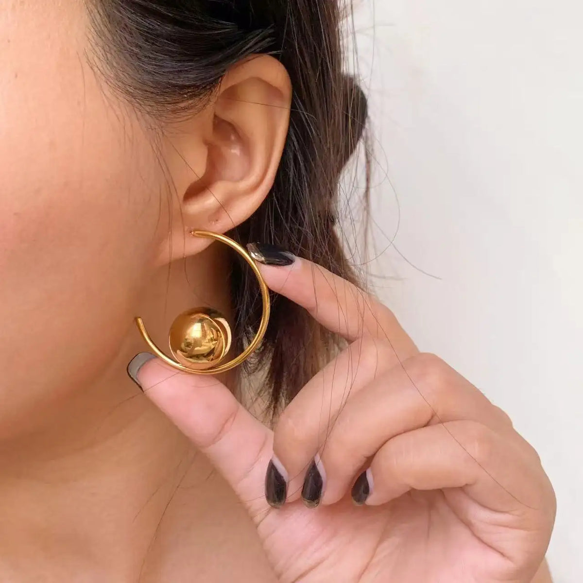 Orb Hoop Earring