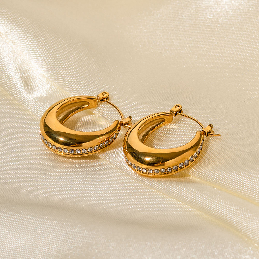 Royal Studded Hoop Earring