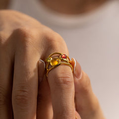 Wavy Galaxy Resizable Ring