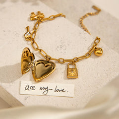 Love Photo Box Charms Bracelet