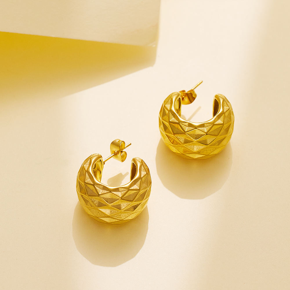 Globe Textured Hoop earring