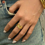 Flora Textured Resizable Ring