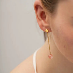 Orb Pink Dangling Earring