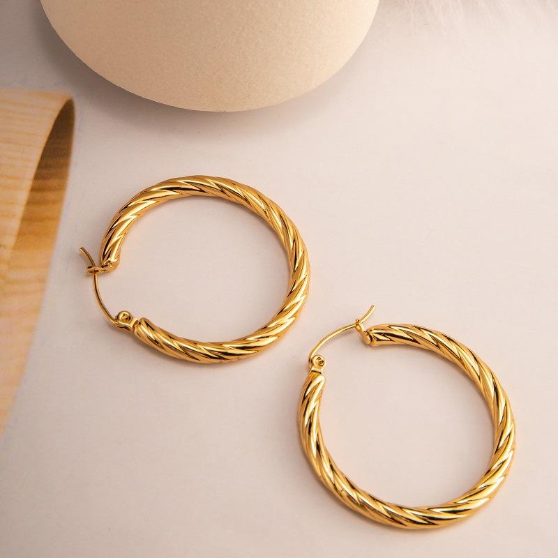 Twisty Hoop Earring