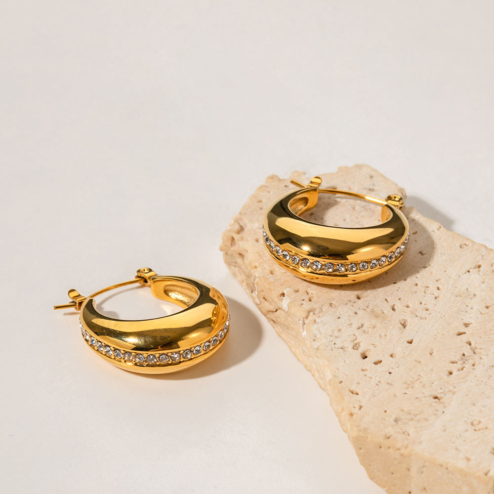 Royal Studded Hoop Earring