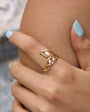 Sparkle Leafy Ring