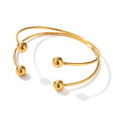 Orb Layered Bead Kada Bangle