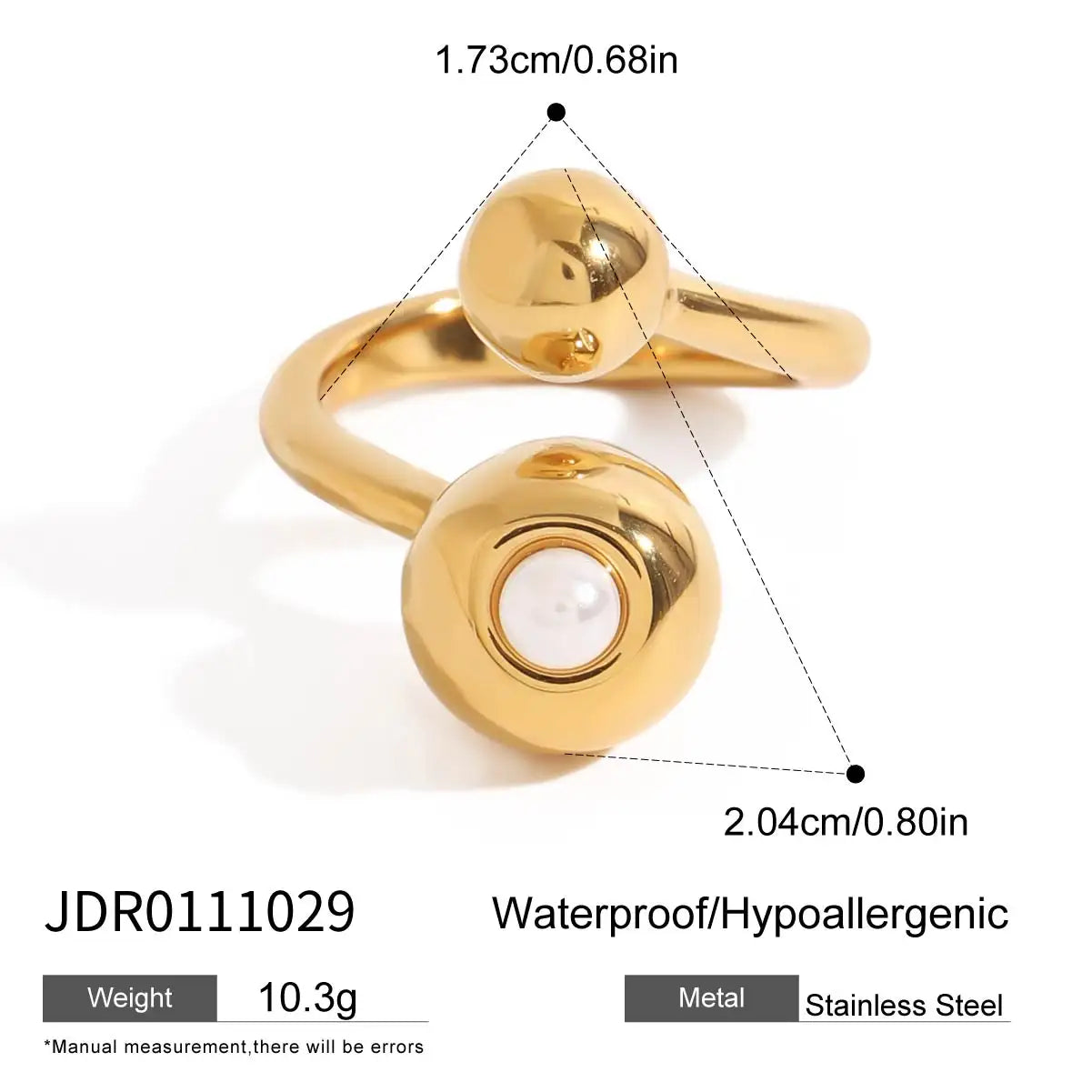 Orb Pearl Resizable Ring
