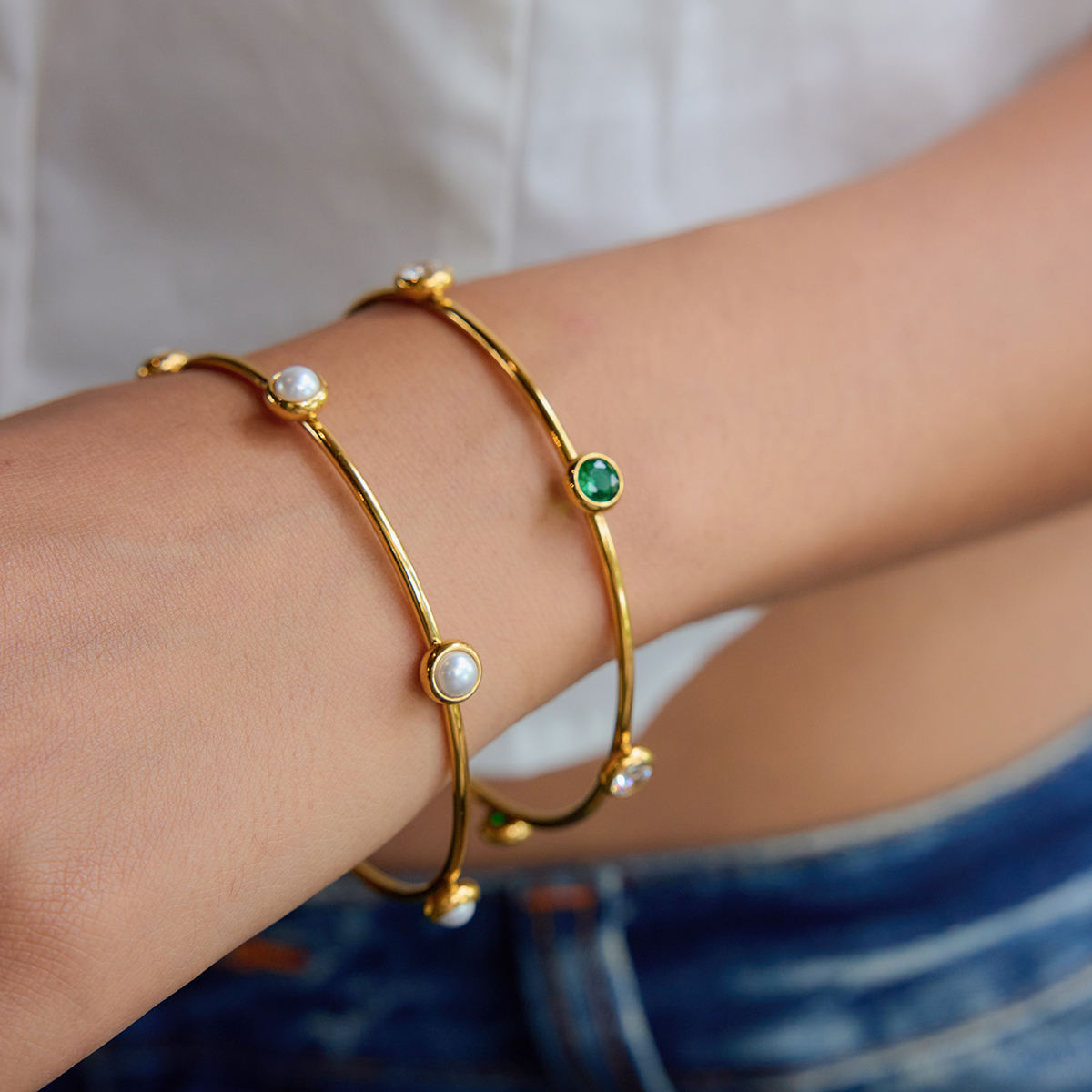 Royal Pearl Single Bangle