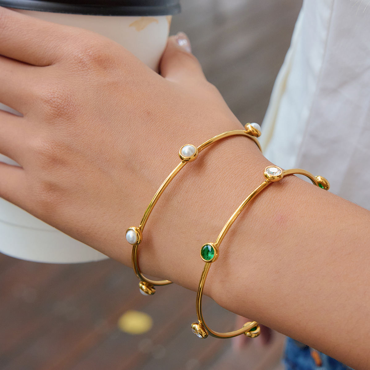 Royal Pearl Single Bangle