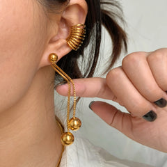 Orb Dual Dangling Earring