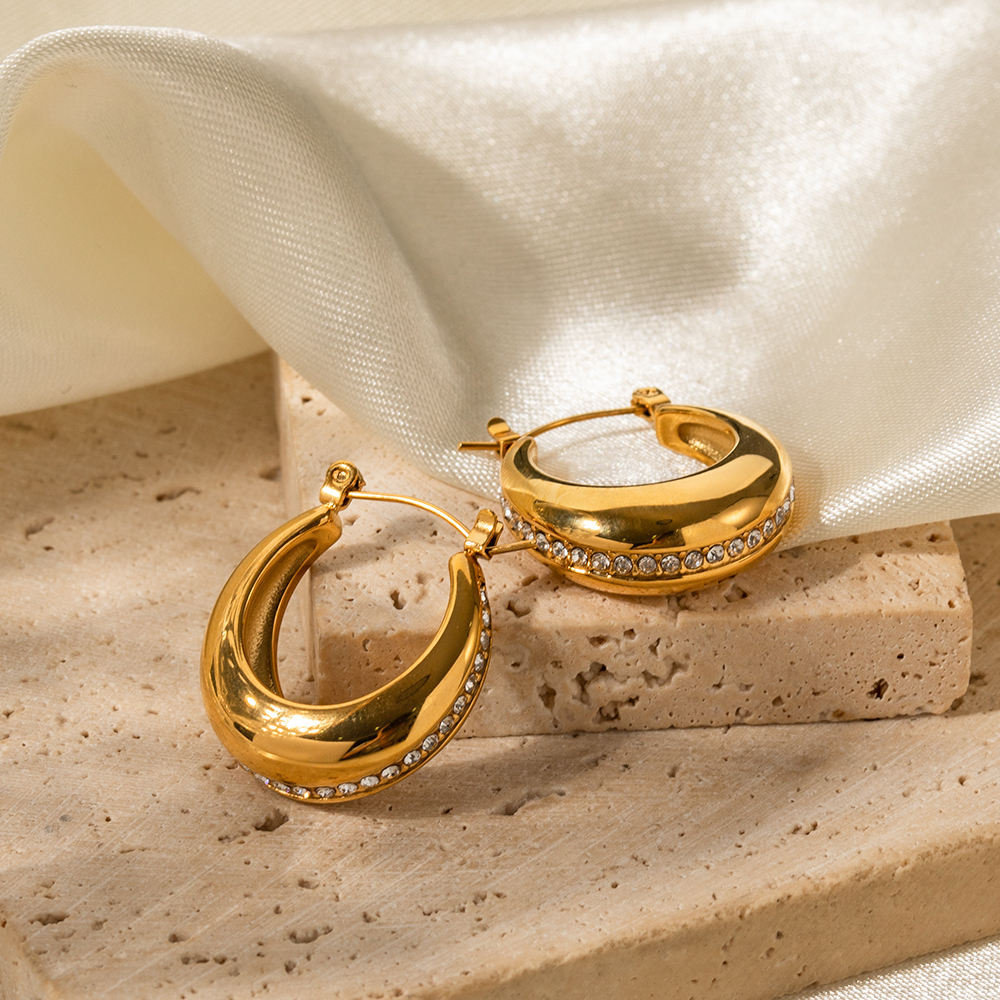 Royal Studded Hoop Earring