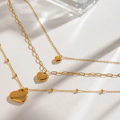 Triple Layered Heart Necklace