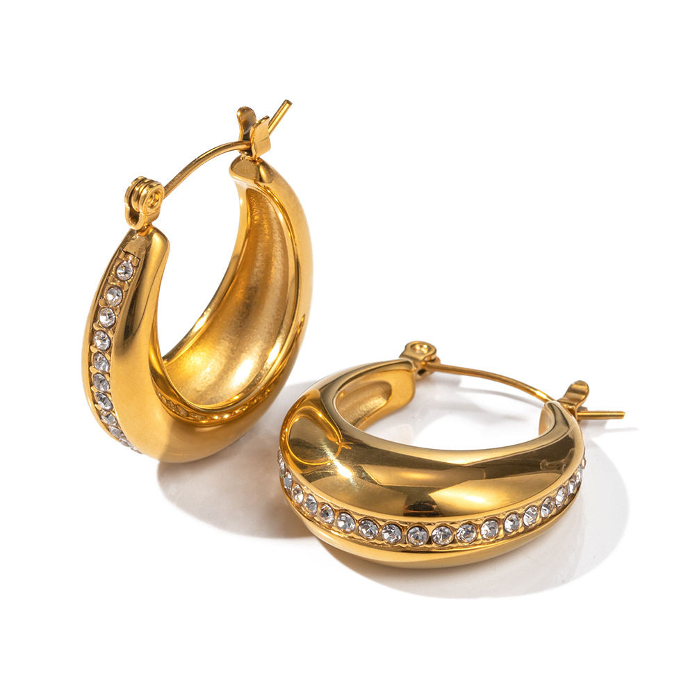 Royal Studded Hoop Earring