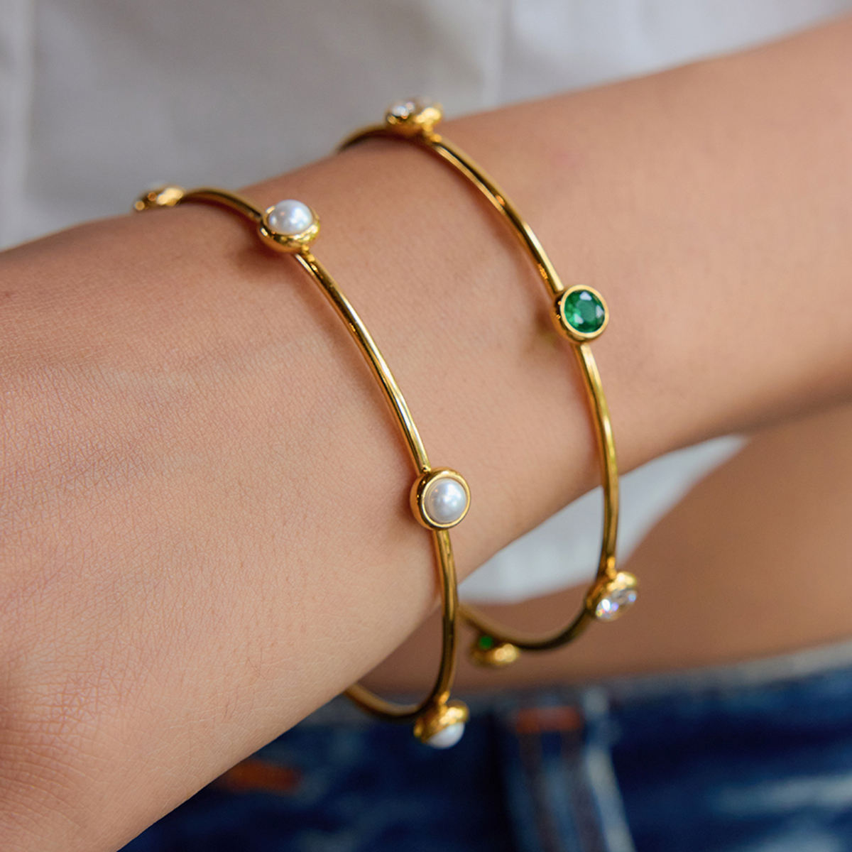 Royal Pearl Single Bangle