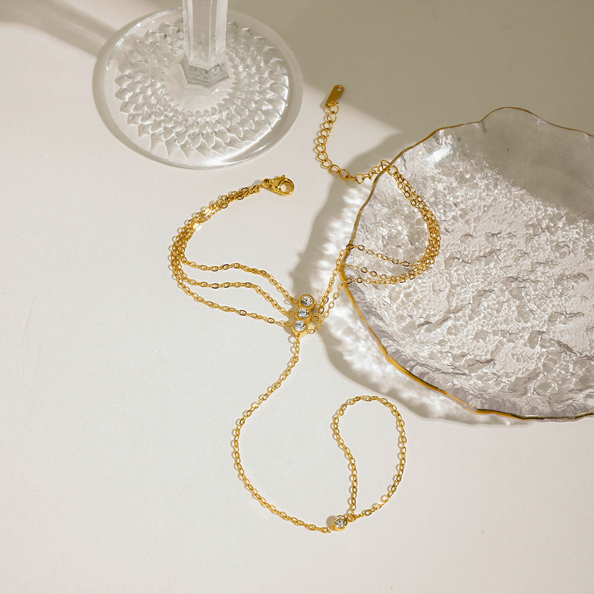 Sparkle Layered Hand Chain