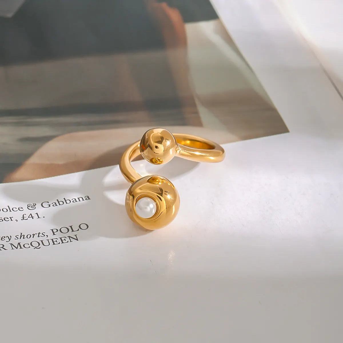 Orb Pearl Resizable Ring