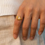White Shell Sun Resizable Ring
