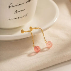 Orb Pink Dangling Earring