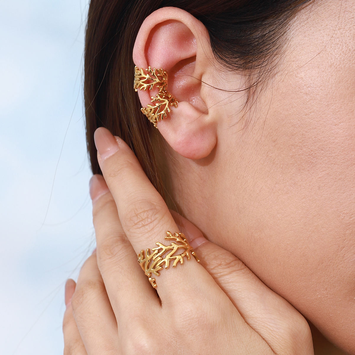 Rooted Ring & Ear Cuff Combo