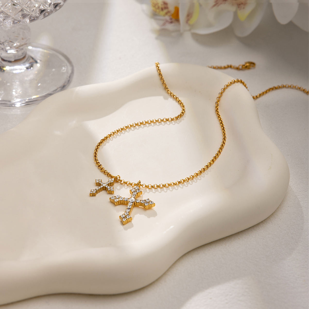 Dual Cross Elite Necklace