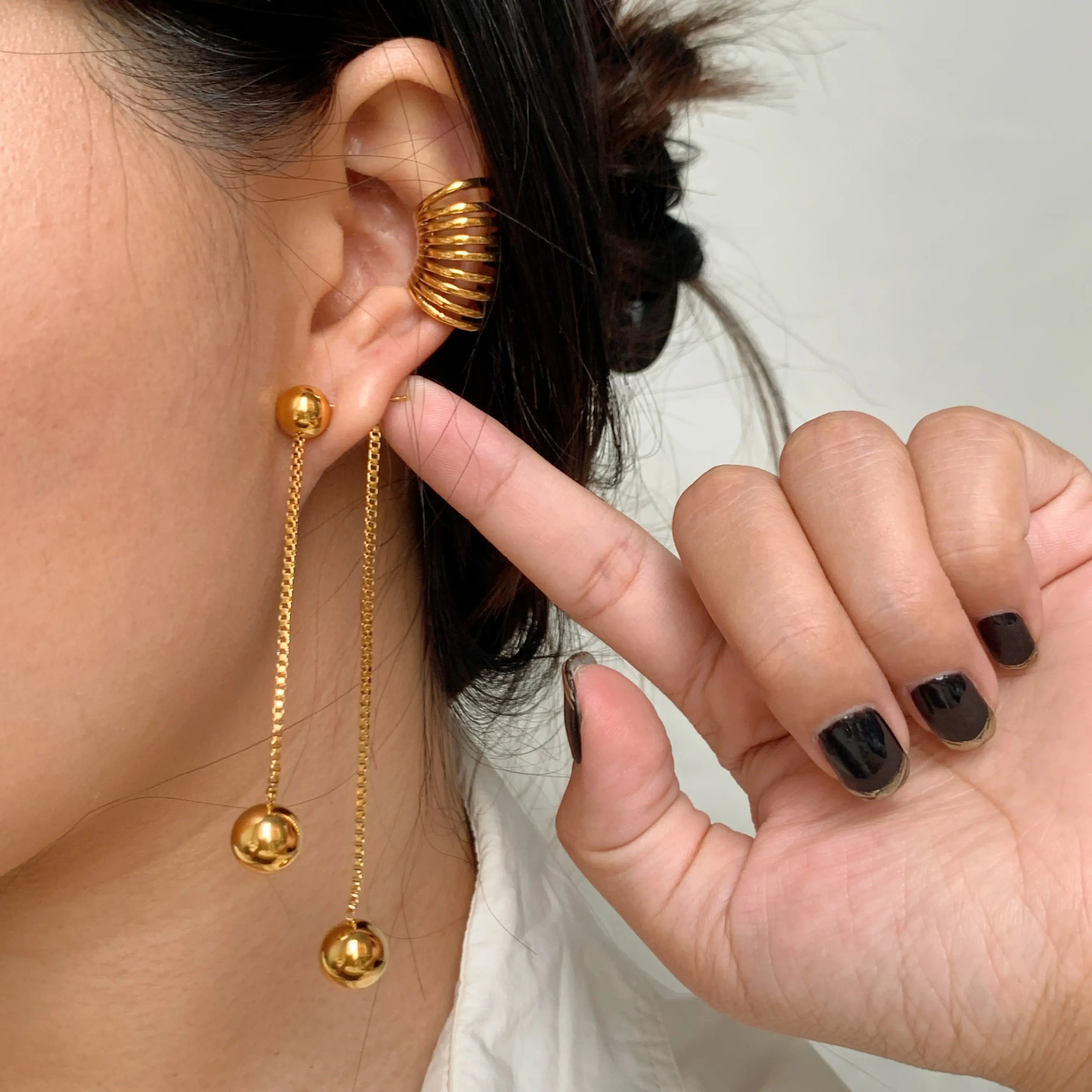 Orb Dual Dangling Earring