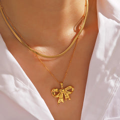 Bold Bow Necklace