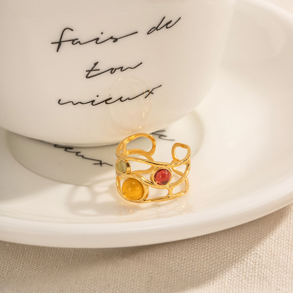 Wavy Galaxy Resizable Ring