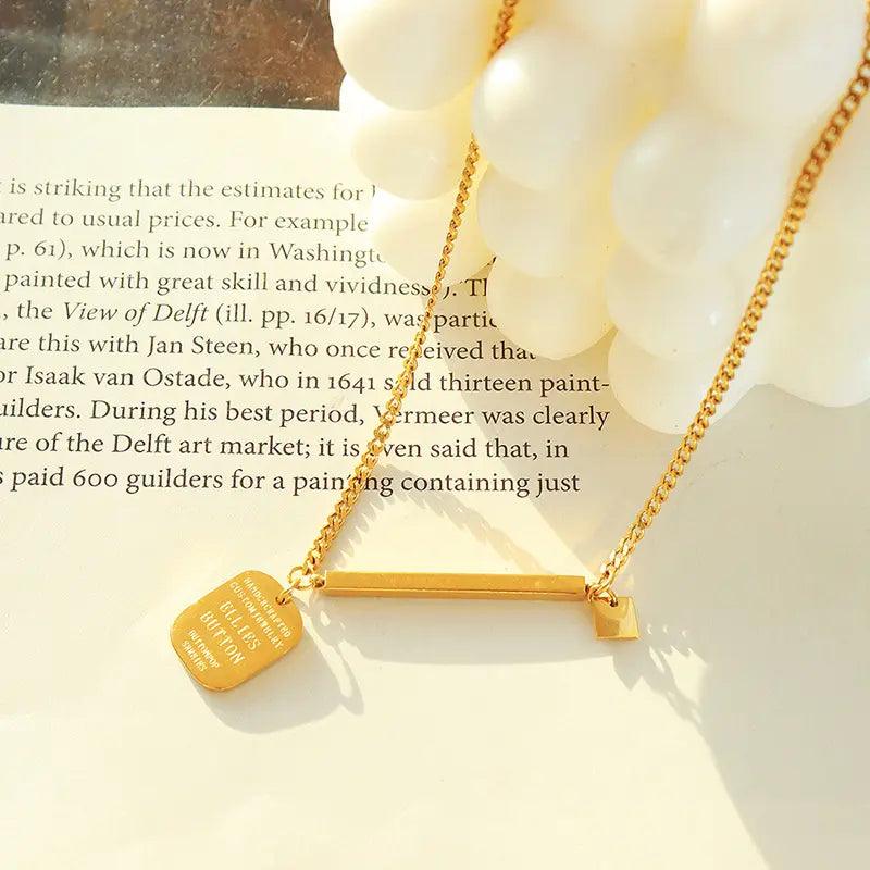 Cuban Chain Letter Necklace