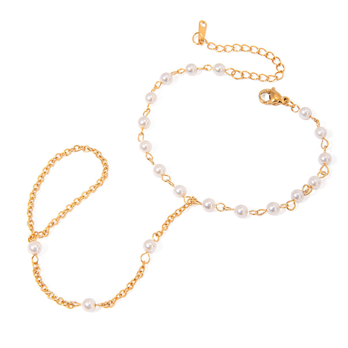 Ira Pearl Hand Chain Bracelet